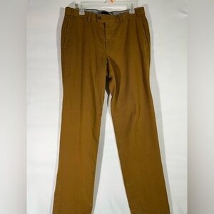 HILTL CORDUROY PANTS MEN 36x32” BROWN FLAT FRONT 100% BAUMWOLLE COTTON ‎ A91